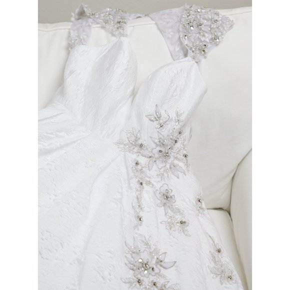 Sherri Hill Designer Ballgown Wedding Dress Crystal Beaded Sweetheart Neckline - Picture 12 of 16